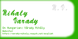 mihaly varady business card